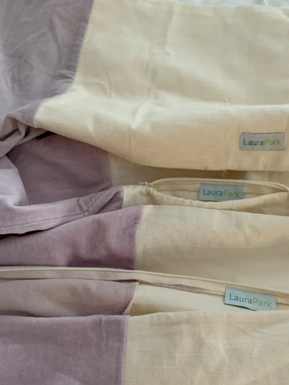 Laura Park Set of 3 14x36 Lilac Lavender Velvet Pillow Covers New